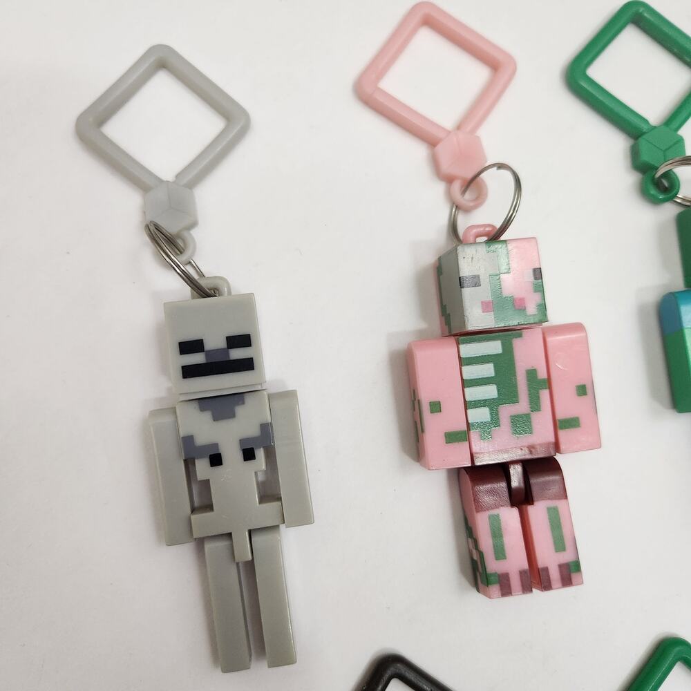 Minecraft Original Bag Charm Backpack Hanger Ghast Zombie Pigman Cow Sheep Pig - Picture 2 of 10